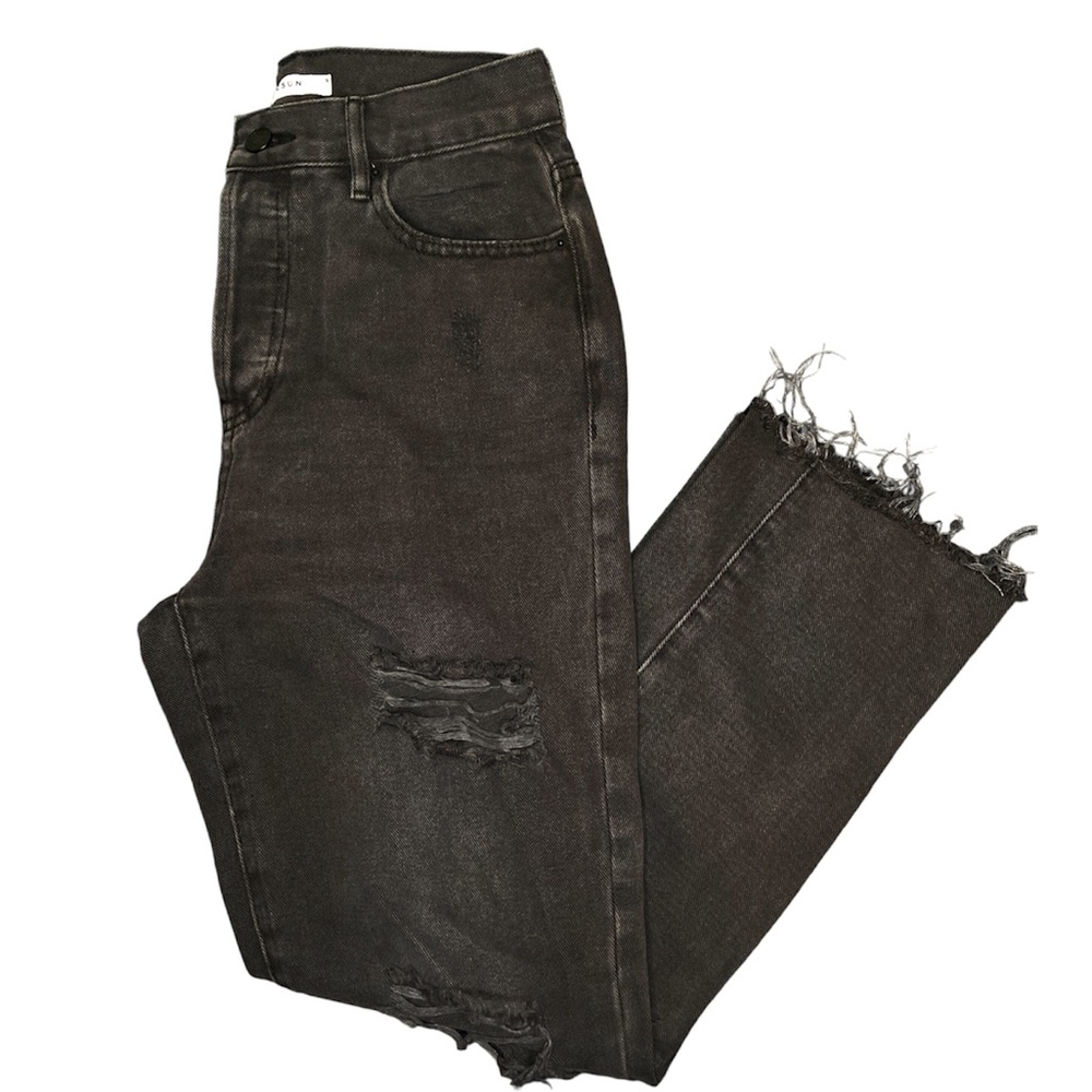 Pacsun✨ high rise straight denim jeans black/grey size 25